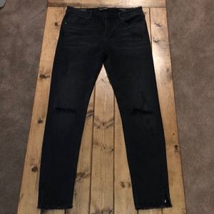 VIGOSS Marley Black Super Skinny Raw Hem Jeans